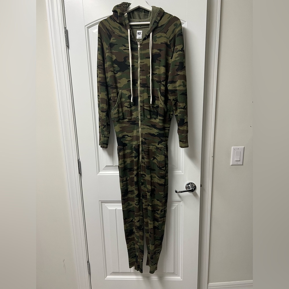 COPY - NSF Camo sweatsuit romper worn 1x L